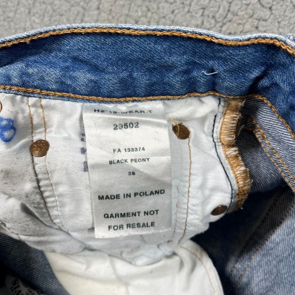 Levis‎ Premium 501 Skinny Jeans Mens 28 Blue Medium Wash Big E Button Fly Poland - Picture 8 of 16